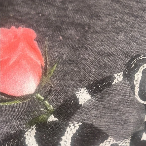 Wildfox Gray Crewneck Monte Snake Charmer Graphic and Pink Roses - Picture 5 of 5